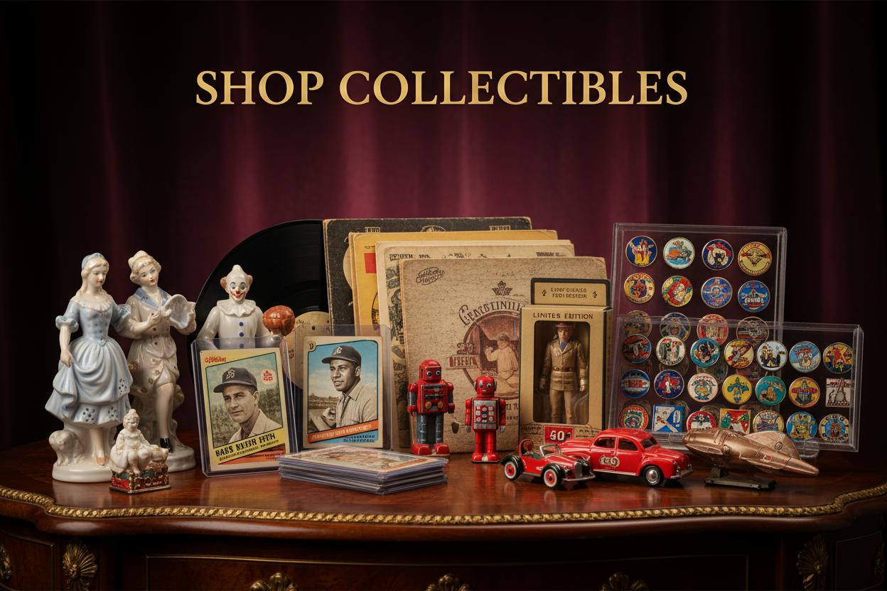 say "shop collectibles" at the top, collectibles themed