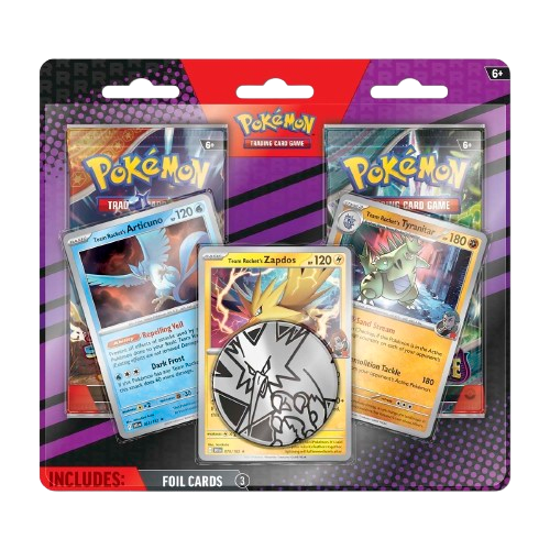 Pokémon TCG: 3 Team Rocket's Pokémon with 2 Booster Packs & Coin